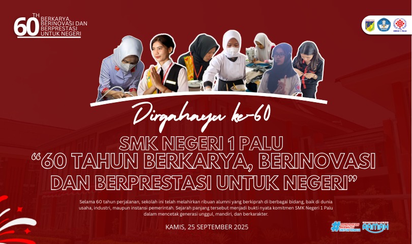 Dirgahayu SMK Negeri 1 Palu Ke - 60 Tahun